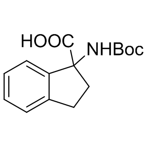 Boc-1Aic-OH   214139-26-1 C15H19NO4 277.32 g/mol (R,S)-BOC-1-AMINOINDANE-1-CARB;1-(Boc-aMino)-1-indanecarboxylic Acid;Boc-1-aminoindane-1-carboxylic acid;1-[(tert-Butoxycarbonyl)amino]indane-1-carboxylic acid;1-[(tert-Butyloxycarbonyl)amino]-1-indanecarboxylic acid;1-((tert-Butoxycarbonyl)amino)-2,3-dihydro-1H-indene-1-carboxylic acid;Boc-(R,S)-1-aminoindane-1-carboxylic acid≥ 98% (HPLC);Boc-DL-1-aminoindane-1-carboxylic acid AminoPrimeCentral.com,custom Amino Acid Derivatives,custom Peptides,sales@aminoprimecentral.com