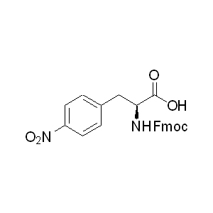 Fmoc-Phe(4-NO2)-OH 95753-55-2 C24H20N2O6 432.43 g/mol FMOC-4-NITRO PHENYLALANINE;FMOC-4-NITRO-PHE-OH;9-FLUORENYLMETHOXYCARBONYL-P-NITRO-L-PHENYLALANINE;(S)-2-(FLUORENYLMETHOXYCARBONYLAMINO)-3-(4-NITROPHENYL)PROPANOIC ACID;RARECHEM BK PT 0075;N-ALPHA-FMOC-4-NITRO-L-PHENYLALANINE;N-[(9H-FLUOREN-9-YLMETHOXY)CARBONYL]-4-NITRO-L-PHENYLALANINE;N-ALPHA-(9-FLUORENYLMETHYLOXYCARBONYL)-L-4-NITROPHENYLALANINE AminoPrimeCentral.com,custom Amino Acid Derivatives,custom Peptides,sales@aminoprimecentral.com