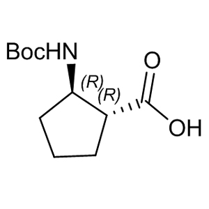 (1R,2R)-Boc-aminocyclopentane carboxylic acid 245115-25-7 C11H19NO4 229 g/mol (1S,2R)-Boc-2-amino-1-cyclopentanecarboxylic acid;(1R,2R)-2-{[(tert-butoxy)carbonyl]aMino}cyclopentane-1-carboxyli;(1R,2R)-2-{[(tert-butoxy)carbonyl]aMino}cyclopentane-1-carboxylic acid;(1R,2R)-Boc-2-aMino-1-cyclopentane carboxylic acid;(1R,2R)-2-((tert-Butoxycarbonyl)aMino)cyclopentanecarboxylic acid;(1R,2R)-2-(N-BOC-AMino)cyclopentanecarboxylic acid;Trans-(1R,2R)-2-((tert-butoxycarbonyl)aMino)cyclopentanecarboxylic acid;(1R,2R)-2-[[(1,1-Dimethylethoxy)carbonyl]amino]cyclopentanecarboxylic acid AminoPrimeCentral.com,custom Amino Acid Derivatives,custom Peptides,sales@aminoprimecentral.com