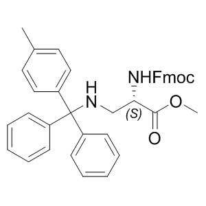 Fmoc-Dap(Mtt)-Ome N/A  g/mol  AminoPrimeCentral.com,custom Amino Acid Derivatives,custom Peptides,sales@aminoprimecentral.com