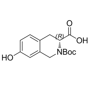 Boc-D-Tic(OH)-OH 214630-00-9 C15H19NO5 293.32 g/mol (3R)-2-(tert-Butoxycarbonyl)-7-hydroxy-1,2,3,4-tetrahydroisoquinoline-3-carboxylic acid;Boc-D-7-Hydroxy-1,2,3,4-tetrahydroisoquinoline;(R)-2-(tert-Butoxycarbonyl)-7-hydroxy-1,2,3,4-tetrahydroisoquinoline-3-carboxylic acid;(R)-2-(tert-butoxycarbonyl)-1,2,3,4-tetrahydro-7-hydroxyisoquinoline-3-carboxylic acid;2,3(1H)-Isoquinolinedicarboxylic acid, 3,4-dihydro-7-hydroxy-, 2-(1,1-dimethylethyl) ester, (3R)-;2,3(1H)-Isoquinolinedicarboxylic acid, 3,4-dihydro-7-hydroxy, 2-(1,1-dimentylethyl) ester, (3R);(R)-7-Hydroxy-2-Boc-3,4-dihydro-isoquinoline-3-carboxylic acid;Boc-(3R)-1,2,3,4-tetrahydroisoquinoline-7-hydroxy-3-carboxylic acid≥ 99% (HPLC) AminoPrimeCentral.com,custom Amino Acid Derivatives,custom Peptides,sales@aminoprimecentral.com