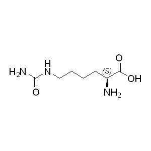 L-Homocitrulline 1190-49-4 C7H15N3O3 189.21 g/mol (S)-2-AMINO-6-UREIDOCAPROIC ACID;(S)-2-AMINO-6-UREIDOHEXANOIC ACID;N-EPSILON-CARBAMOYL-L-LYSINE;H-HOCIT-OH;H-HOMOCIT-OH;H-HCI-OH;H-LYS(CONH2)-OH;H-LYS(CARBAMOYL)-OH AminoPrimeCentral.com,custom Amino Acid Derivatives,custom Peptides,sales@aminoprimecentral.com