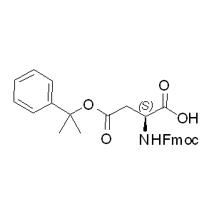Fmoc-Asp(Opis)-OH 200336-86-3 C28H27NO6 473.52 g/mol N-ALPHA-(9-FLUORENYLMETHOXYCARBONYL)-L-ASPARTIC ACID BETA-(1,1-DIMETHYL) BENZYL ESTER;N-ALPHA-(9-FLUORENYLMETHOXYCARBONYL)-L-ASPARTIC ACID BETA-2-PHENYLISOPROPYL ESTER;N-ALPHA-FMOC-L-ASPARTIC ACID BETA-2-PHENYLISOPROPYL ESTER;FMOC-L-ASPARTIC ACID BETA-2-PHENYLISOPROPYL ESTER;FMOC-ASP(2-PHENYLISOPROPYL ESTER)-OH;FMOC-ASP(2-PHENYLISOPROPYLOXY)-OH;FMOC-ASPARTIC ACID(2-PHENYLISOPROPYL ESTER);FMOC-ASP(O-2-PHIPR)-OH AminoPrimeCentral.com,custom Amino Acid Derivatives,custom Peptides,sales@aminoprimecentral.com