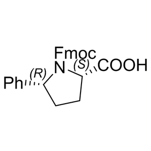 Fmoc-(2S,5R)-5-phenylpyrrolidine-2-carboxylic acid       215190-21-9 C26H23NO4 413.47 g/mol RARECHEM EM WB 0187;(2S,5R)-FMOC-5-PHENYL-PYRROLIDINE-2-CARBOXYLIC ACID;FMOC-(2S,5R)-5-PHENYLPYRROLIDINE-2-CARBOXYLIC ACID;(2S,5R)-1-(((9H-Fluoren-9-yl)Methoxy)carbonyl)-5-phenylpyrrolidine-2-carboxylic acid;Fmoc-(2S,5R)-5-phenylpyrrolidine-2-carboxylic acid98 % AminoPrimeCentral.com,custom Amino Acid Derivatives,custom Peptides,sales@aminoprimecentral.com