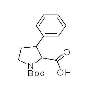  Boc-cis-DL-3-phenyl-Pro-OH  143979-44-6  C16H21NO4 291.34 g/mol 3-PHENYL-PYRROLIDINE-1,2-DICARBOXYLIC ACID 1-TERT-BUTYL ESTER;1-(Tert-butoxycarbonyl)-3-phenylpyrrolidine-2-carboxylic acid;1-(tert-Butoxycarbonyl)-3-phenyl-2-pyrrolidinecarboxylic acid AminoPrimeCentral.com,custom Amino Acid Derivatives,custom Peptides,sales@aminoprimecentral.com