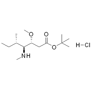 (3R,4S,5S)-tert-butyl 3-Methoxy-5-Methyl-4-(MethylaMino)heptanoate hydroc hloride 120205-48-3 C14H30ClNO3 296 g/mol (3R,4S,5S)-tert-butyl 3-Methoxy-5-Methyl-4-(MethylaMino)heptanoate hydroc hloride;(3R,4S,5S)-3-Methoxy-5-methyl-4-(methylamino)heptanoic Acid 1,1-Dimethylethyl Ester Hydrochloride;(3R,4S,5S)-tert-butyl 3-Methoxy-5-Methyl-4-(MethylaMino)heptanoate hydrochloride (Dil-HCl);Dolaisoleucine Hydrochloride (DIL-HCl);2-Methyl-2-propanyl (3R,4S,5S)-3-methoxy-5-methyl-4-(methylamino) heptanoate hydrochloride (1:1);3R,4S,5S-tert-butyl 3-methoxy-5-methyl-4-;methylaminoheptanoatehydrochloride;tert-Butyl (3R,4S,5S)-3-methoxy-5-methyl-4-(methylamino)heptanoate hydrochloride AminoPrimeCentral.com,custom Amino Acid Derivatives,custom Peptides,sales@aminoprimecentral.com