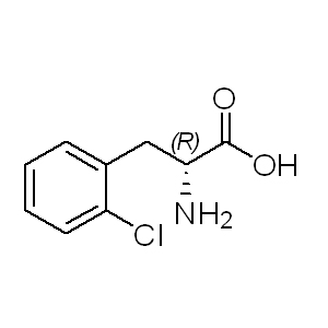 D-phe(2-Cl)-OH 80126-50-7 C9H10ClNO2 199.63 g/mol (R)-2-AMINO-3-(2-CHLORO-PHENYL)-PROPIONIC ACID;RARECHEM BK PT 0004;O-CHLORO-D-PHENYLALANINE;2-CHLORO-D-PHENYLALANINE;2-CHLORO-D-PHE-OH HCL;D-2-CHLOROPHE;D-2-CHLOROPHENYLALANINE;H-D-PHE(2-CL)-OH AminoPrimeCentral.com,custom Amino Acid Derivatives,custom Peptides,sales@aminoprimecentral.com