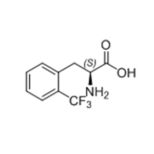 H-L-Phe(2-CF3)-OH 119009-47-1 C10H10F3NO2 233.19 g/mol 2-(TRIFLUOROMETHYL)-DL-PHENYLALANINE;2-AMINO-3-(2-TRIFLUOROMETHYL-PHENYL)-PROPIONIC ACID;2-amino-3-[2-(trifluoromethyl)phenyl]propanoic acid;2-(Trifluoromethyl)-L-phenyalanine;L-PHE(2-CF3)-OH;L-2-Trifluoromethyl-phe-OH;(2S)-2-Amino-3-[2-(trifluoromethyl)phenyl]propanoic acid;2-(Trifluoromethyl)-L-phenylalanine AminoPrimeCentral.com,custom Amino Acid Derivatives,custom Peptides,sales@aminoprimecentral.com