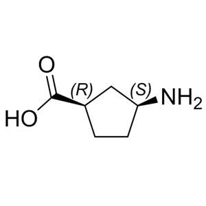 (-)-(1R,3S)-b-Homocycloleucine  71830-08-5 C6H11NO2 129.16 g/mol (-)-(1S,3R)-1-amino-cyclopent-2-ene-4-carboxylic acid ;Cyclopentanecarboxylic acid, 3-amino-, (1R,3S)- (9CI);(1R,3S)-3-Aminocyclopentanecarboxylic acid, 98% ee, 95%;(-)-(1R,3S)-b-Homocycloleucine;(1R,3S)-3-Aminocyclopentanecarboxylic acid, 95%, ee:98%;(1R,3S)-3-Aminocyclopentanecarboxylic acid,95%,98% ee;(-)-(1R,3S)-3-Aminocyclopentanecarboxylic acid ,99%;(1R,3S)-3-AMinocyclopentane-1-carboxylic AminoPrimeCentral.com,custom Amino Acid Derivatives,custom Peptides,sales@aminoprimecentral.com
