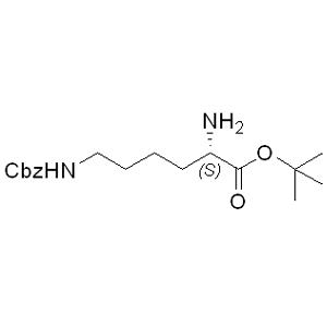 H-Lys(Z)-OtBu.HCl 5978-22-3 C18H29ClN2O4 372.89 g/mol Lys(Cbz)OtBu.HCl;Tert-butyl (2s)-2-aMino-6-(phenylMethoxycarbonylaMino)hexanoate hydrochloride;2-AMINO-6-BENZYLOXYCARBONYLAMINO-HEXANOIC ACID TERT-BU ESTER, HYDROCHLORIDE;Ne-Z-L-lysine tert-butyl ester hydrochloride;H-Lys(Cbz).OtBu.HCl;L-Lys(Cbz).OtBu.HCl;L-Lys(Z)-OtBu.HCl;Nε-Z-L-lysinetert-butyl ester hydrochloride≥ 98% (TLC) AminoPrimeCentral.com,custom Amino Acid Derivatives,custom Peptides,sales@aminoprimecentral.com