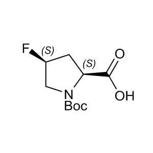 N-t-Boc-trans-4-Fluoro-L-Proline   203866-14-2 C10H16FNO4 233.24 g/mol N-BOC-(4S,2R)-4-FLUORO-2-PYRROLIDINECARBOXYLIC ACID;N-BOC-TRANS-4-FLUORO-L-PROLINE;N-T-BOC-TRANS-4-FLUORO-L-PROLINE;N-(TERT-BUTOXYCARBONYL)-(2S,4R)-4-FLUOROPROLINE;BOC-TRANS-4-FLUORO-L-PROLINE;(2S,4R)-4-FLUORO-PYRROLIDINE-1,2-DICARBOXYLIC ACID 1-TERT-BUTYL ESTER;(2R,4S)-N-Boc-trans-4-Fluoro-D-proline methyl ester;(2S,4R)-N-Boc-trans-4-Fluoro-L-Proline AminoPrimeCentral.com,custom Amino Acid Derivatives,custom Peptides,sales@aminoprimecentral.com