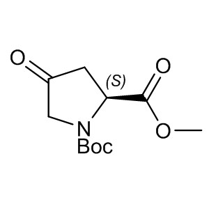 Methyl N-Boc-4-keto-prolinate 102195-80-2 C11H17NO5 243.26 g/mol BOC-PRO-(4-KETO)-OME;BOC-4-OXO-PRO-OME;BOC-4-OXO-L-PROLINE METHYL ESTER;BOC-GAMMA-KETO-L-PROLINE METHYL ESTER;BOC-L-PRO(4-O)-OME;BOC-L-PRO(4-OXO)-OME;(S)-N-ALPHA-TERT-BUTYLOXYCARBONYL-4-OXO-PROLINE METHYL ESTER;N-T-BOC-4-OXO-L-PROLINE METHYL ESTER AminoPrimeCentral.com,custom Amino Acid Derivatives,custom Peptides,sales@aminoprimecentral.com