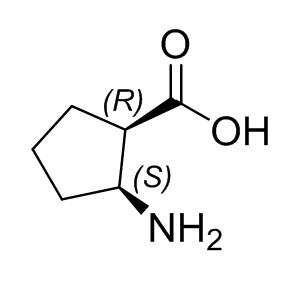 (1R,2S)-2-aminocyclopentane-1-carboxylic acid 37910-65-9 or  128110-37-2 C6H11NO2 129.16 g/mol cis-2-Amino-1-cyclopentanecarboxylic acid, 98 %;Cis-2-Amino-1-cyclopentanecarb;cis-2-Amino-cyclopentanecarboxylic acid;cis-2-AMino-1-cyclopentanecarboxylic acid, 98 % 500MG;Cyclopentanecarboxylicacid, 2-aMino-, (1R,2S)-rel- AminoPrimeCentral.com,custom Amino Acid Derivatives,custom Peptides,sales@aminoprimecentral.com