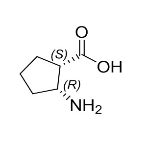 (1S,2R)-2-aminocyclopentane-1-carboxylic acid 128052-92-6 C6H12ClNO2 165.62 g/mol ( )-(1S,2R)-2-AMINO-1-CYCLOPENTANECARBOXYLIC ACID HYDROCHLORIDE;(1S,2R)-( )-2-AMINO-1-CYCLOPENTANECARBOXYLIC ACID HYDROCHLORIDE;(1S,2R)-CISPENTACIN HYDROCHLORIDE;(1S,2R)-2-amino cyclopetanecarboxylic acid hydrochloride;(1S,2R)-2-amino cyclopetanecarboxylic acid hydrochloride salt;(1S,2R)-( )-2-Amino-1-cyclopentanecarboxylicacidHCl;(1S,2R)-( )-2-Amino-1-cyclopentanecarboxylicacid hydrochloride,98%;(1S,2R)-2-aminocyclopentanecarboxylic acid hydrochloride AminoPrimeCentral.com,custom Amino Acid Derivatives,custom Peptides,sales@aminoprimecentral.com