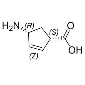 (-)-(1S,4R)-g-Homocycloleu-2-ene 168471-40-7 C6H9NO2 127.14 g/mol (-)-(1S,4R)-GAMMA-HOMOCYCLOLEU-2-ENE;(-)-(1S,4R)-4-AMINOCYCLOPENT-2-ENECARBOXYLIC ACID;(1S,4R)-4-AMINOCYCLOPENT-2-ENECARBOXYLIC ACID;(-)-(1R,4S)-1-amino-cyclopent-2-ene-4-carboxylic acid;2-Cyclopentene-1-carboxylic acid, 4-amino-, (1R,4S)-rel- (9CI);(-)-(1S,4R)-4-AMINOCYCLOPENT-2-ENECARBOXYLIC ACID,98%;(-)-(1S,4R)-g-Homocycloleu-2-ene;(1R,4S)-rel-4-AMinocyclopent-2-enecarboxylic acid AminoPrimeCentral.com,custom Amino Acid Derivatives,custom Peptides,sales@aminoprimecentral.com