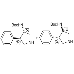trans-( /-)(4-Phenylpyrrolidin-3-yl)-carbamic acid 351360-61-7 C15H22N2O2 262.35 g/mol (4-PHENYLPYRROLIDIN-3-YL)CARBAMIC ACID TERT-BUTYL ESTER;TERT-BUTYL [(3S,4R)-4-PHENYLPYRROLIDIN-3-YL]CARBAMATE;TRANS-3-N-BOC-AMINO-4-PHENYLPYRROLIDINE;trans-( /-)(4-Phenylpyrrolidin-yl)-carbamic acid;trans-( /-)(4-Phenylpyrrolidin-3-yl)-carbamic acid;tert-Butyl N-[(3R,4S)-4-phenylpyrrolidin-3-yl]carbamate;-4-phenylpyrrolidin-3-yl);tert-Butyl ((3S,4R) AminoPrimeCentral.com,custom Amino Acid Derivatives,custom Peptides,sales@aminoprimecentral.com