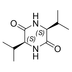 Cyclo(-Val-Val) 19943-16-9 C10H22N2O2 202.29 g/mol VAL-VAL DIKETOPIPERAZINE;CYCLO(-VAL-VAL);CYCLO(L-VAL-L-VAL);(3S,6S)-3,6-Bis(1-methylethyl)-2,5-piperazinedione;Cyclo(L-valyl-L-valyl);(3S,6S)-3,6-Diisopropylpiperazine-2,5-dione;Cyclo(L-Val-L-Val)≥ 98% (NMR) AminoPrimeCentral.com,custom Amino Acid Derivatives,custom Peptides,sales@aminoprimecentral.com