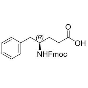  Fmoc-(R)-4-amino-5-phenylpentanoic acid 269078-74-2 C26H25NO4 415.487 g/mol (R)-4-(FMOC-AMINO)-5-PHENYLPENTANOIC ACI;(R)-4-(Fmoc-amino)-5-phenylvaleric acid, Fmoc-γ-L-dihomo-phenylalanine;(R)-4-((((9H-Fluoren-9-yl)methoxy)carbonyl)amino)-5-phenylpentanoic acid;Fmoc-γ-L-dihomophenylalanine AminoPrimeCentral.com,custom Amino Acid Derivatives,custom Peptides,sales@aminoprimecentral.com