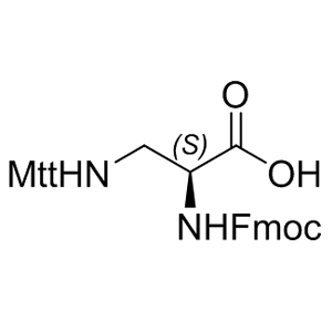 Fmoc-Dap(Mtt)-OH 654670-89-0 C38H34N2O4 582.69 g/mol N-ALPHA-FMOC-N-BETA-4-METHYLTRITYL-L-ALPHA,BETA-DIAMINOPROPIONIC ACID;N-ALPHA-FMOC-N-BETA-4-METHYLTRITYL-L-DIAMINOPROPIONIC ACID;N-ALPHA-(9-FLUORENYLMETHOXYCARBONYL)-N-BETA(4-METHYL-TRITYL)-L-2,3-DIAMINOPROPIONIC ACID;N-ALPHA-(9-FLUORENYLMETHYLOXYCARBONYL)-N-BETA-(P-METHYLTRITYL)-L-2,3-DIAMINOPROPIONIC ACID;FMOC-DPR(MTT)-OH;FMOC-DAP(MTT)-OH;FMOC-L-DAP(MTT)-OH;FMOC-N-BETA-4-METHYLTRITYL-L-2,3-DIAMINOPROPIONIC ACID AminoPrimeCentral.com,custom Amino Acid Derivatives,custom Peptides,sales@aminoprimecentral.com