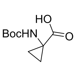 1-(Boc-amino)cyclopropanecarboxylic acid 88950-64-5 C9H15NO4 201.22 g/mol 1-(Boc-amino)cyclopropanecarboxylic acid 1-[(tert-Butoxycarbonyl)amino]cyclopropanecarboxylic acid;Boc-1-aminocyclopropane-1-carboxylic acid≥ 99% (HPLC);BOC-ACPC-OH;BOC-AC3C-OH;BOC-(1)NHCPROPN-OH;BOC-(1)NH-DELTA-OH;BOC-1-AMINOCYCLOPROPANE-1-CARBOXYLIC ACID;BOC-1-AMINO-1-CYCLOPROPANE CARBOXYLIC ACID AminoPrimeCentral.com,custom Amino Acid Derivatives,custom Peptides,sales@aminoprimecentral.com